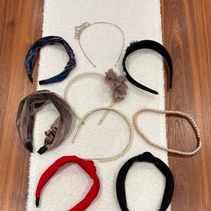 Elegant Women's Headband Collection - Black, Red, Gold, Tan